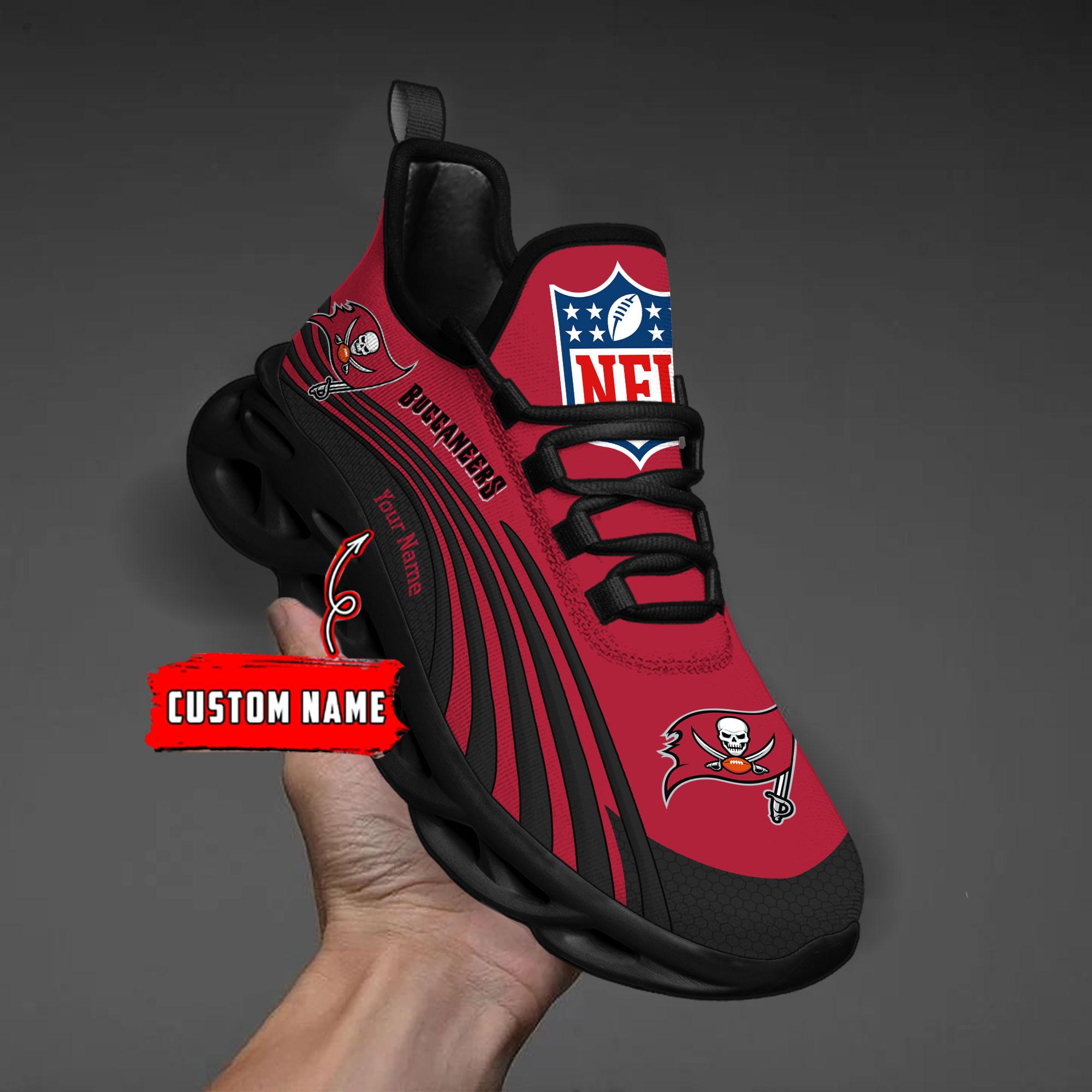 Ideafootwear Tampa Bay Buccaneers Max Soul Shoes Sneakers For Men And Women