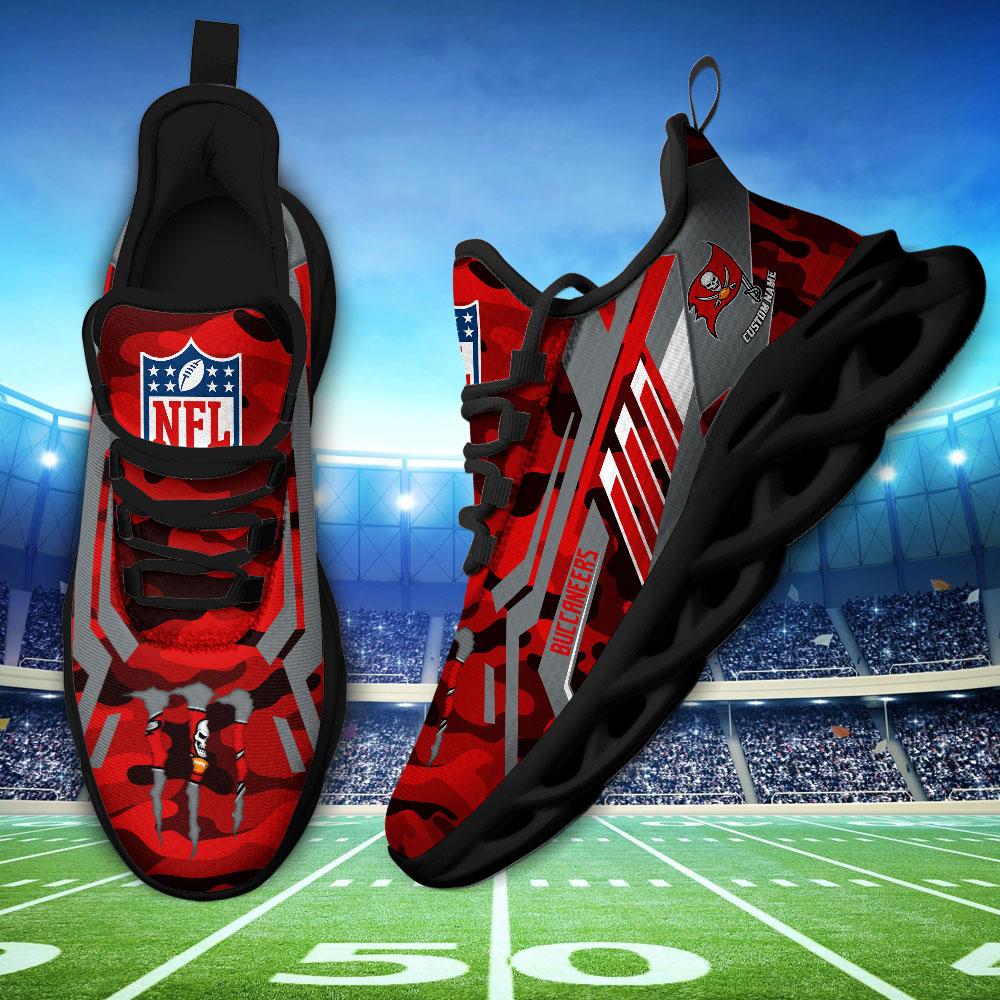Ideafootwear Tampa Bay Buccaneers Max Soul Shoes Sneakers For Men And Women
