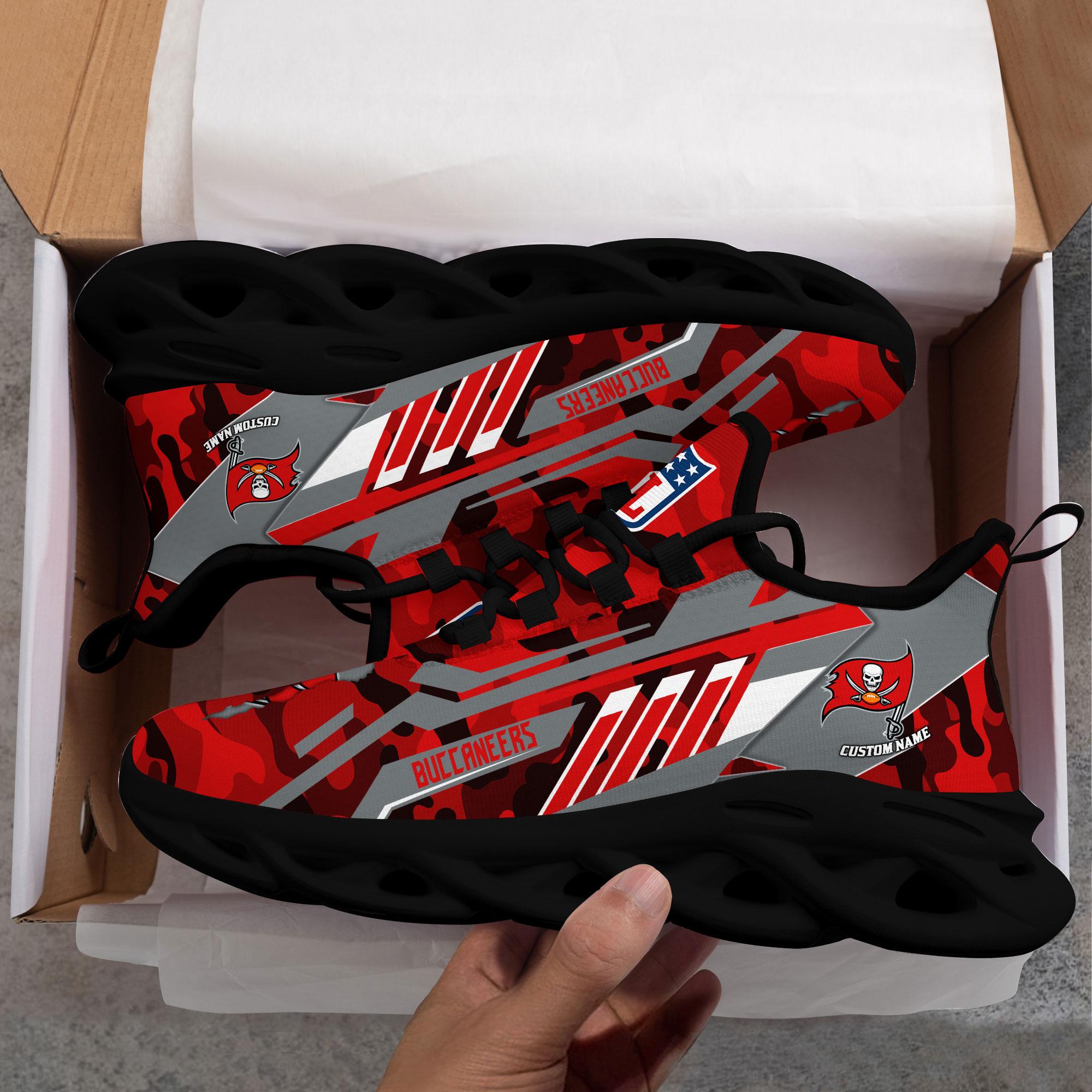 Ideafootwear Tampa Bay Buccaneers Max Soul Shoes Sneakers For Men And Women