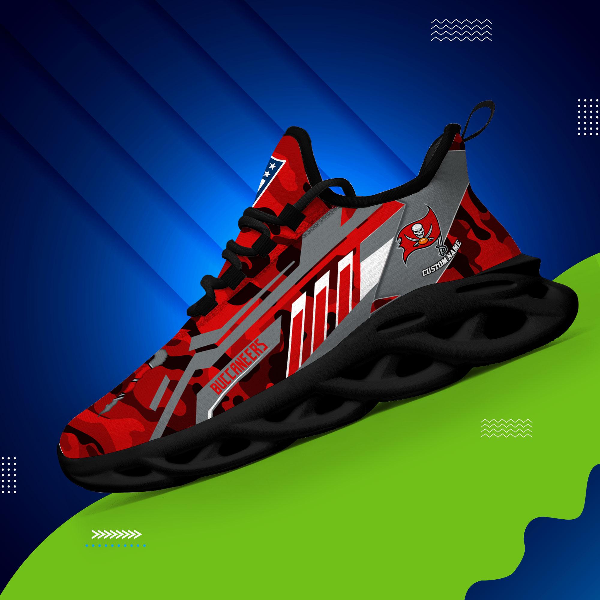 Ideafootwear Tampa Bay Buccaneers Max Soul Shoes Sneakers For Men And Women
