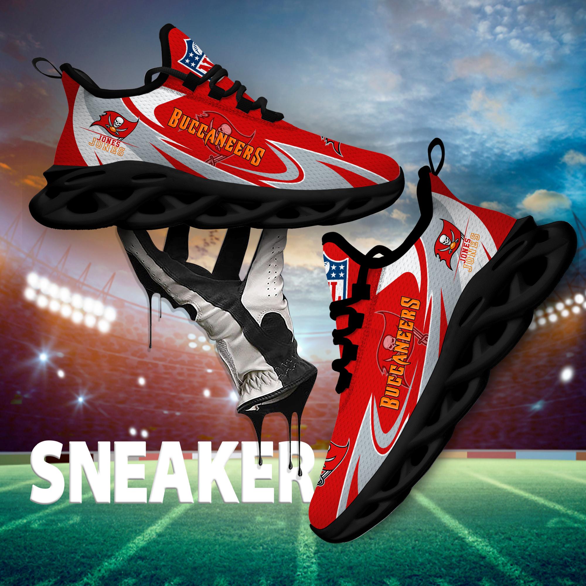 Ideafootwear Tampa Bay Buccaneers Max Soul Shoes Sneakers For Men And Women