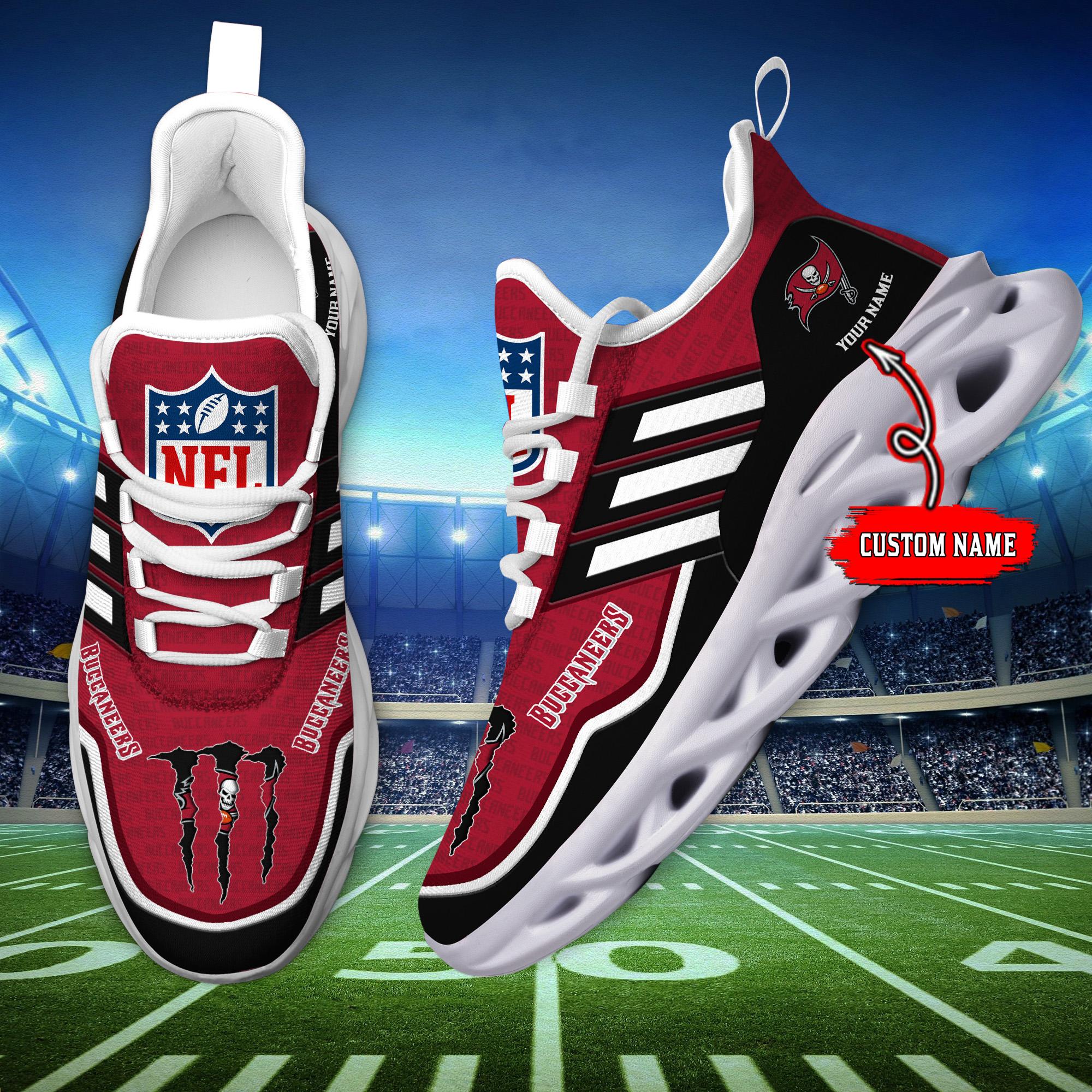Ideafootwear Tampa Bay Buccaneers Max Soul Shoes Sneakers For Men And Women