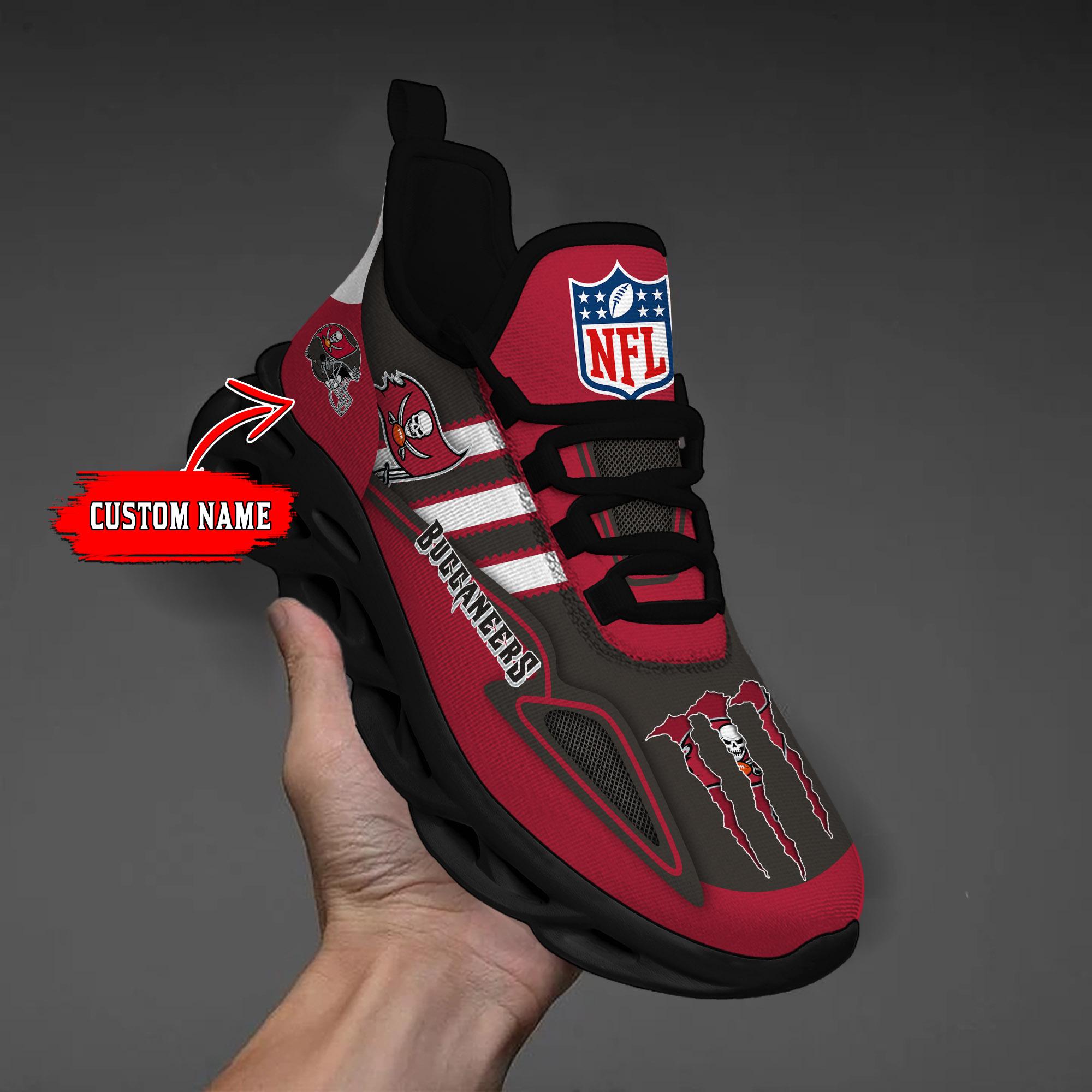 Ideafootwear Tampa Bay Buccaneers Max Soul Shoes Sneakers For Men And Women