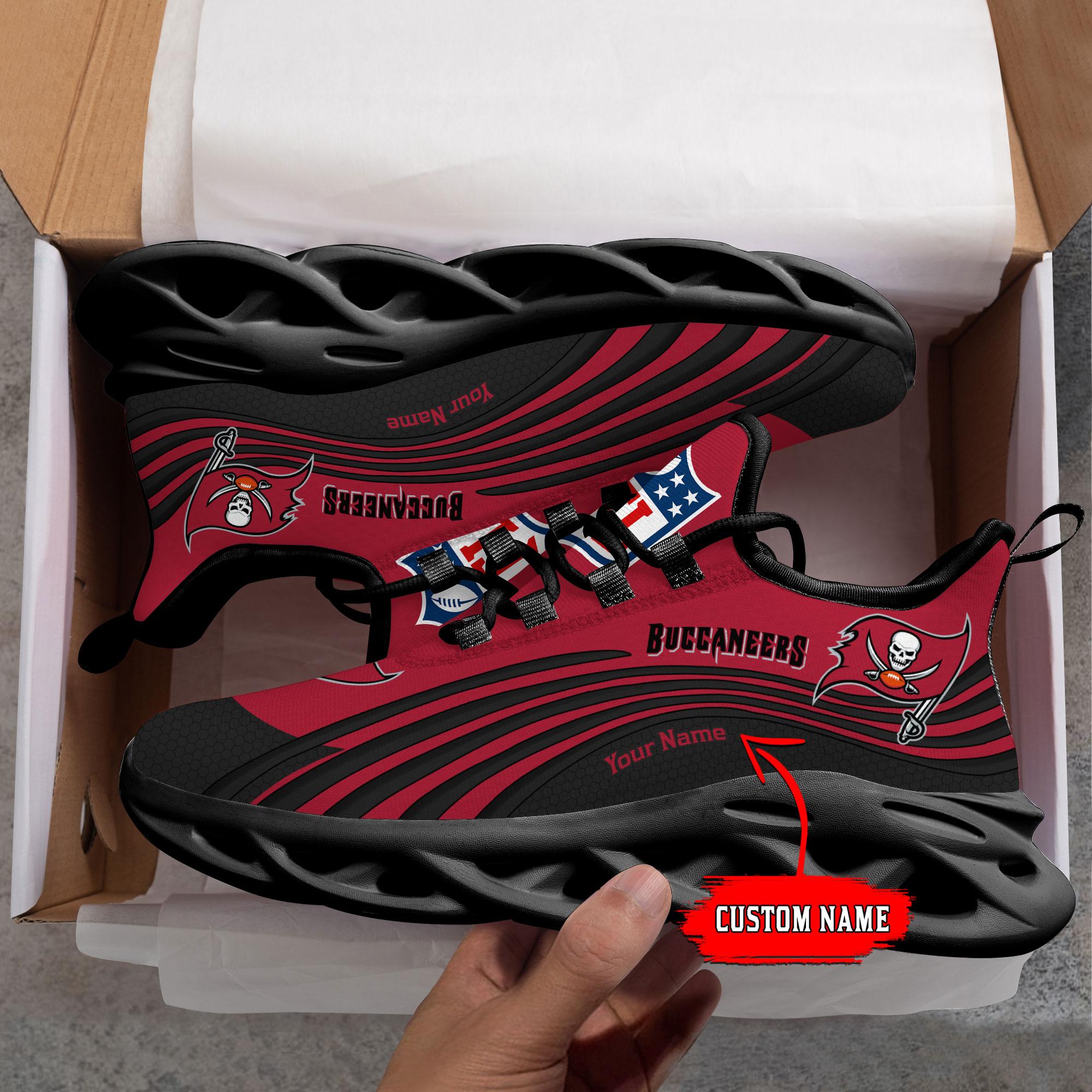 Ideafootwear Tampa Bay Buccaneers Max Soul Shoes Sneakers For Men And Women
