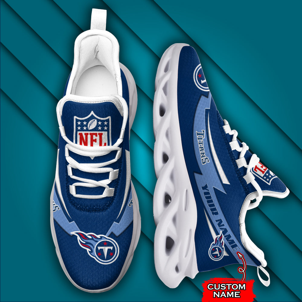 Ideafootwear Tennessee Titans NFL Max Soul Shoes Sneakers For Men And Women