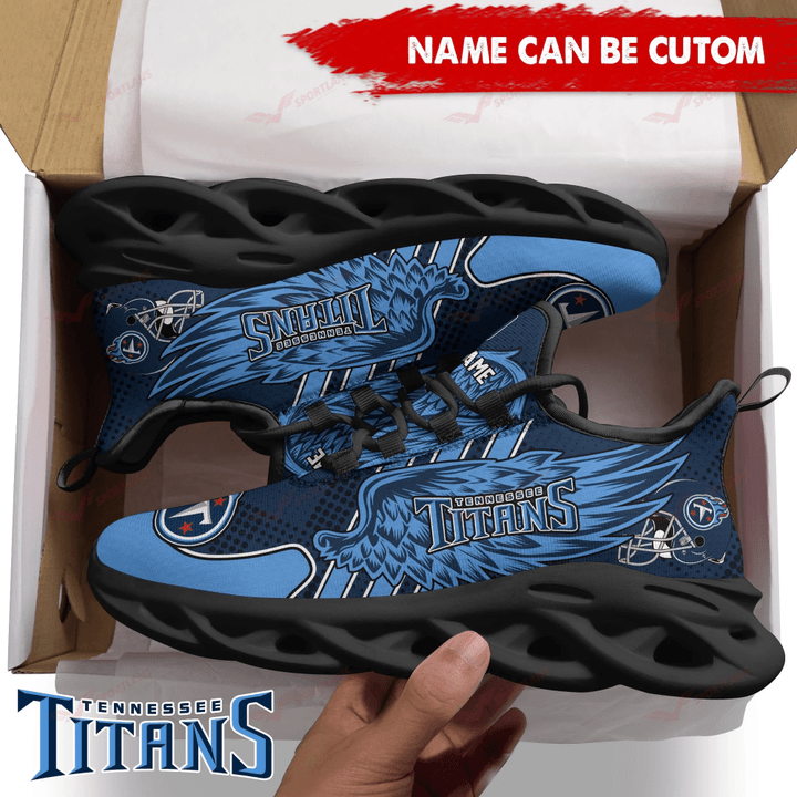 Ideafootwear Tennessee Titans NFL Max Soul Shoes Sneakers For Men And Women