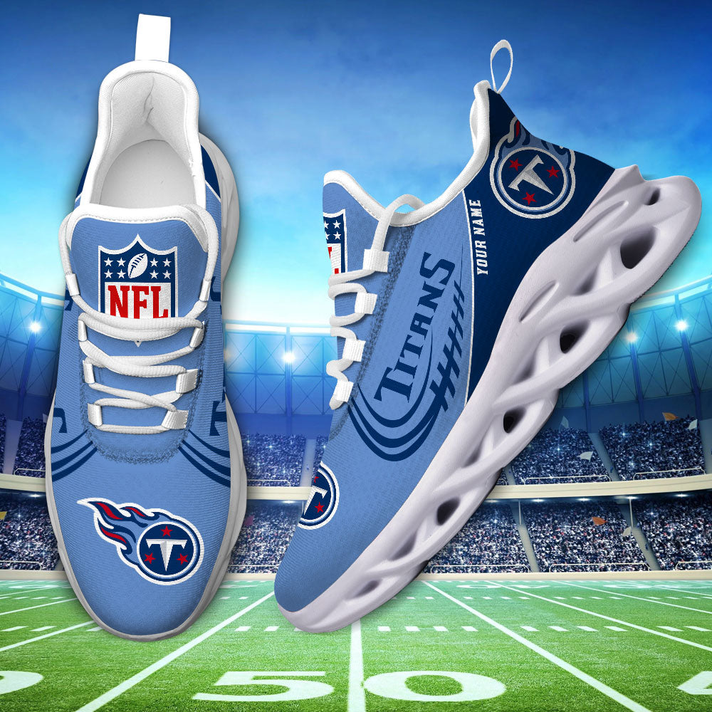 Ideafootwear Tennessee Titans NFL Max Soul Shoes Sneakers For Men And Women