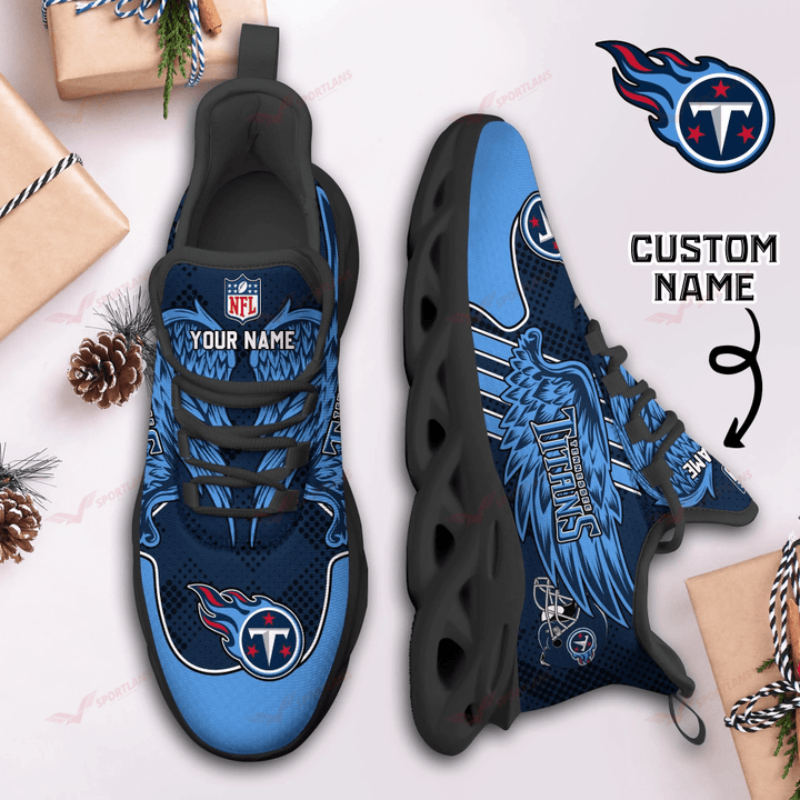 Ideafootwear Tennessee Titans NFL Max Soul Shoes Sneakers For Men And Women