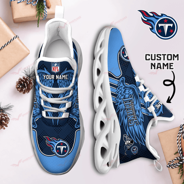 Ideafootwear Tennessee Titans NFL Max Soul Shoes Sneakers For Men And Women