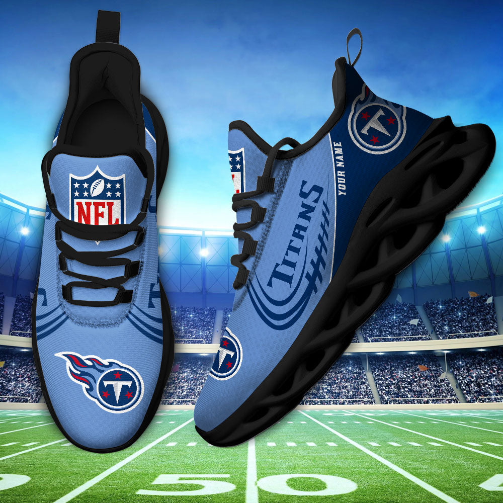 Ideafootwear Tennessee Titans NFL Max Soul Shoes Sneakers For Men And Women