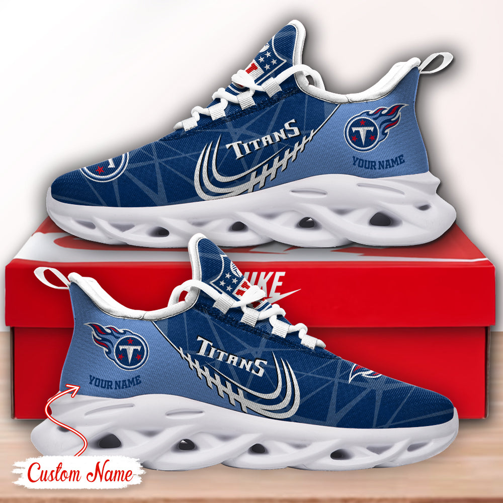 Ideafootwear Tennessee Titans NFL Max Soul Shoes Sneakers For Men And Women