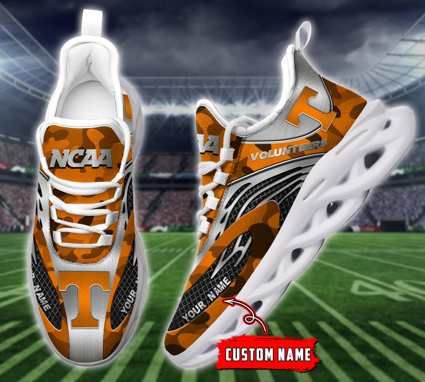 Ideafootwear Tennessee Volunteers NCAA Max Soul Shoes Sneakers For Men And Women