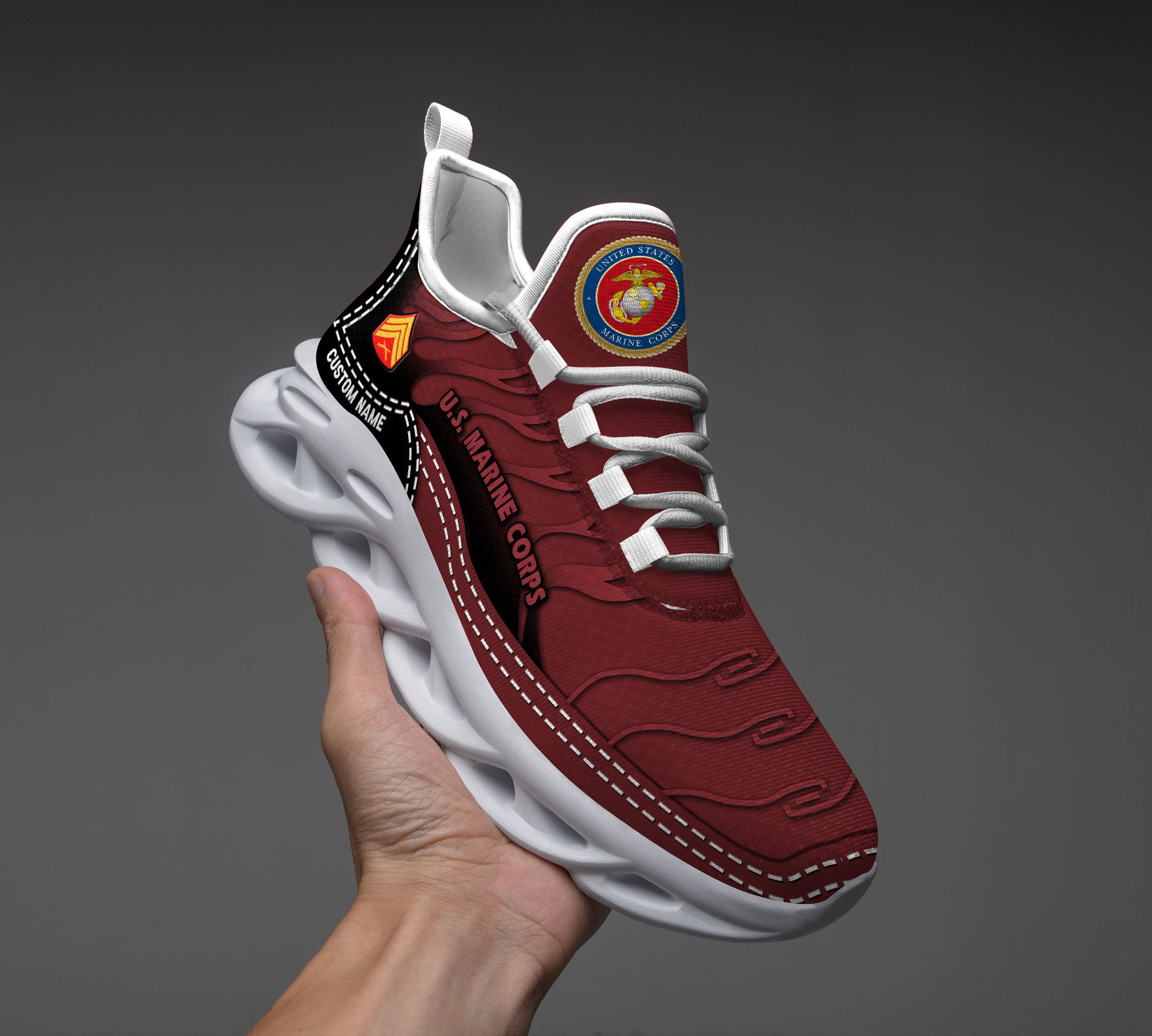 Ideafootwear US Marine Corps Max Soul Shoes Sneakers For Men And Women