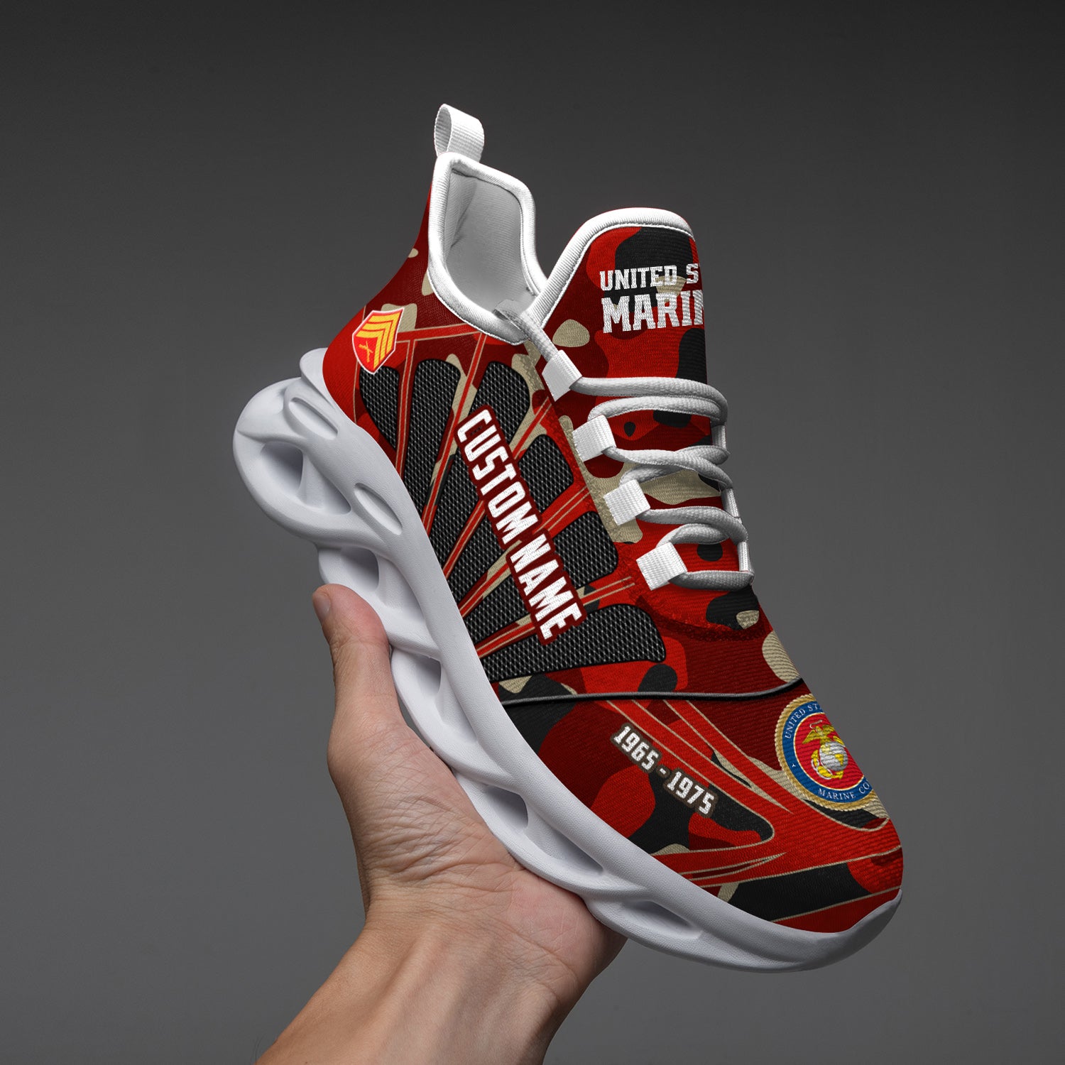 Ideafootwear US Marine Corps Max Soul Shoes Sneakers For Men And Women