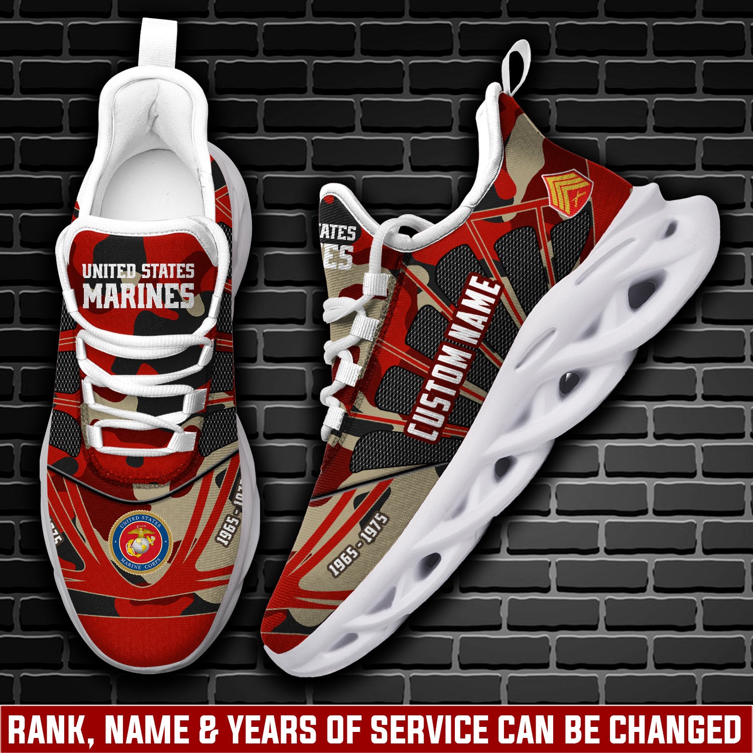 Ideafootwear US Marine Corps Max Soul Shoes Sneakers For Men And Women