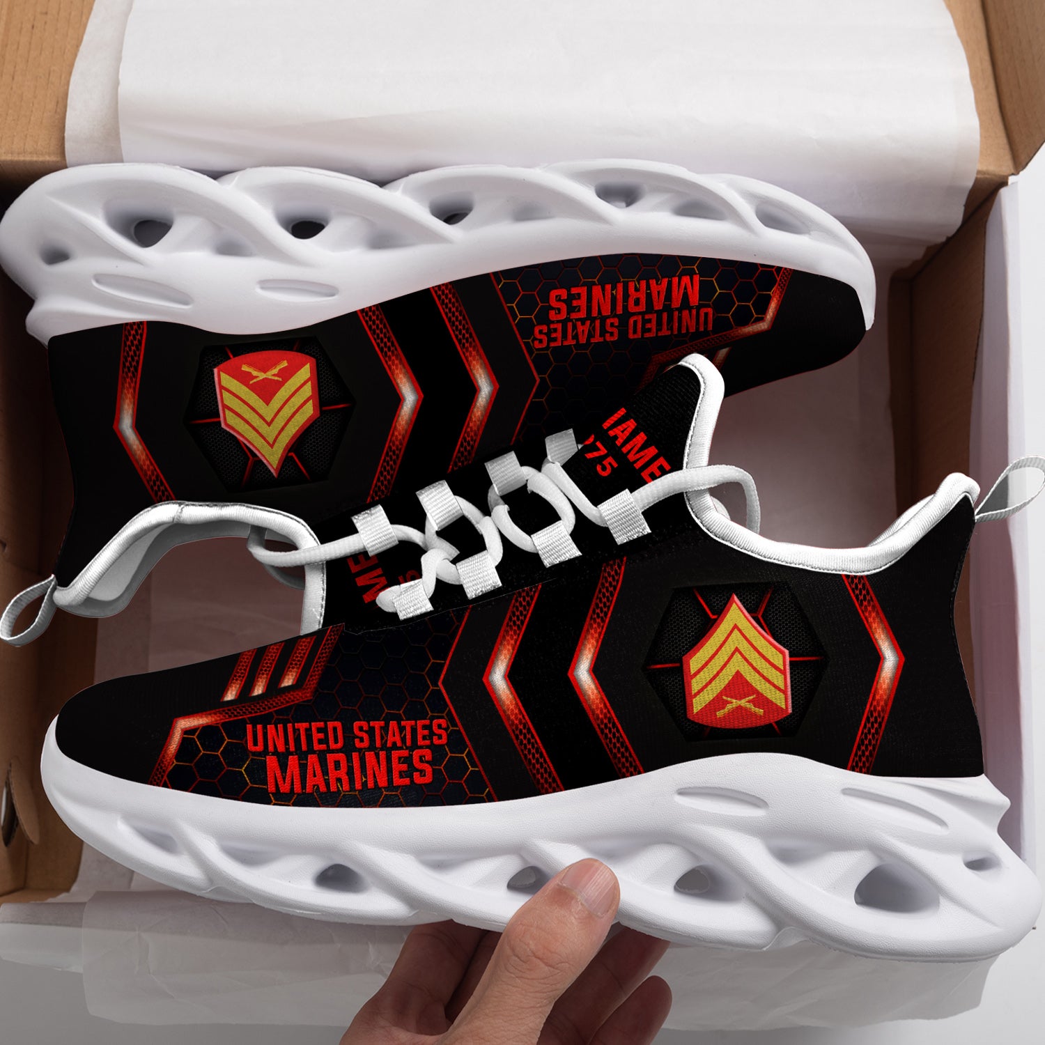 Ideafootwear US Marine Corps Max Soul Shoes Sneakers For Men And Women