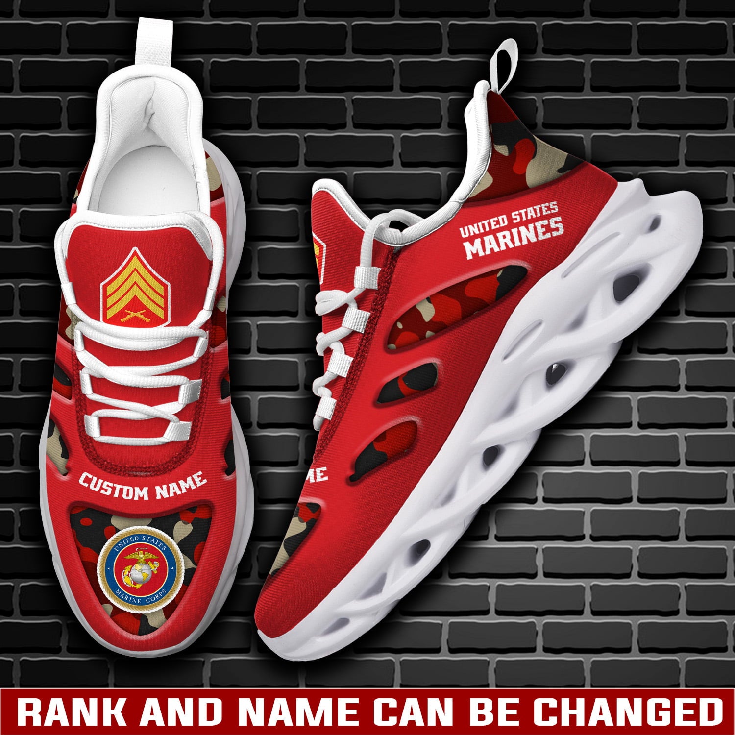 Ideafootwear US Marine Corps Max Soul Shoes Sneakers For Men And Women