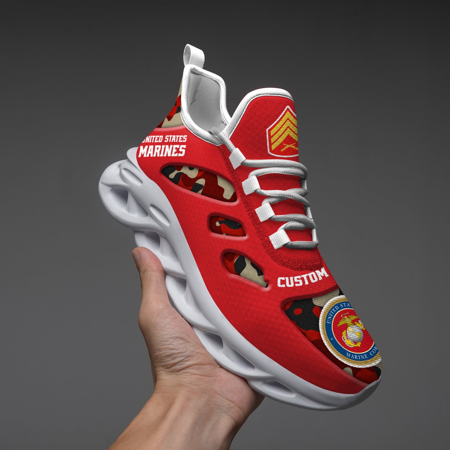 Ideafootwear US Marine Corps Max Soul Shoes Sneakers For Men And Women