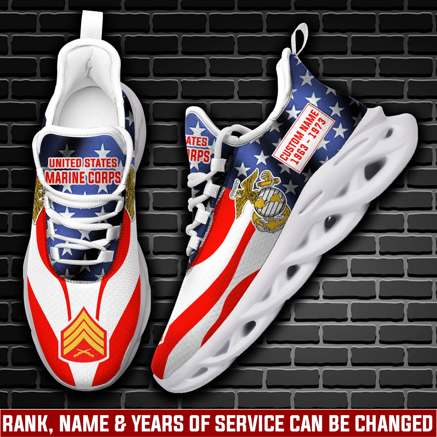 Ideafootwear US Marine Corps Max Soul Shoes Sneakers For Men And Women