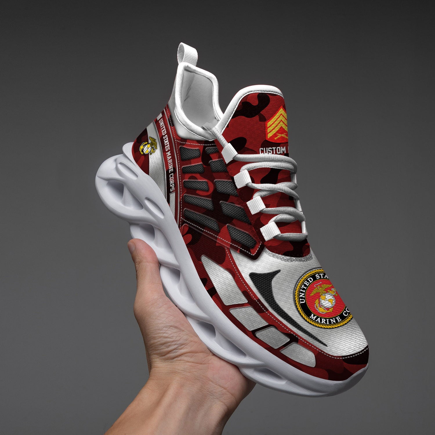 Ideafootwear US Marine Corps Max Soul Shoes Sneakers For Men And Women
