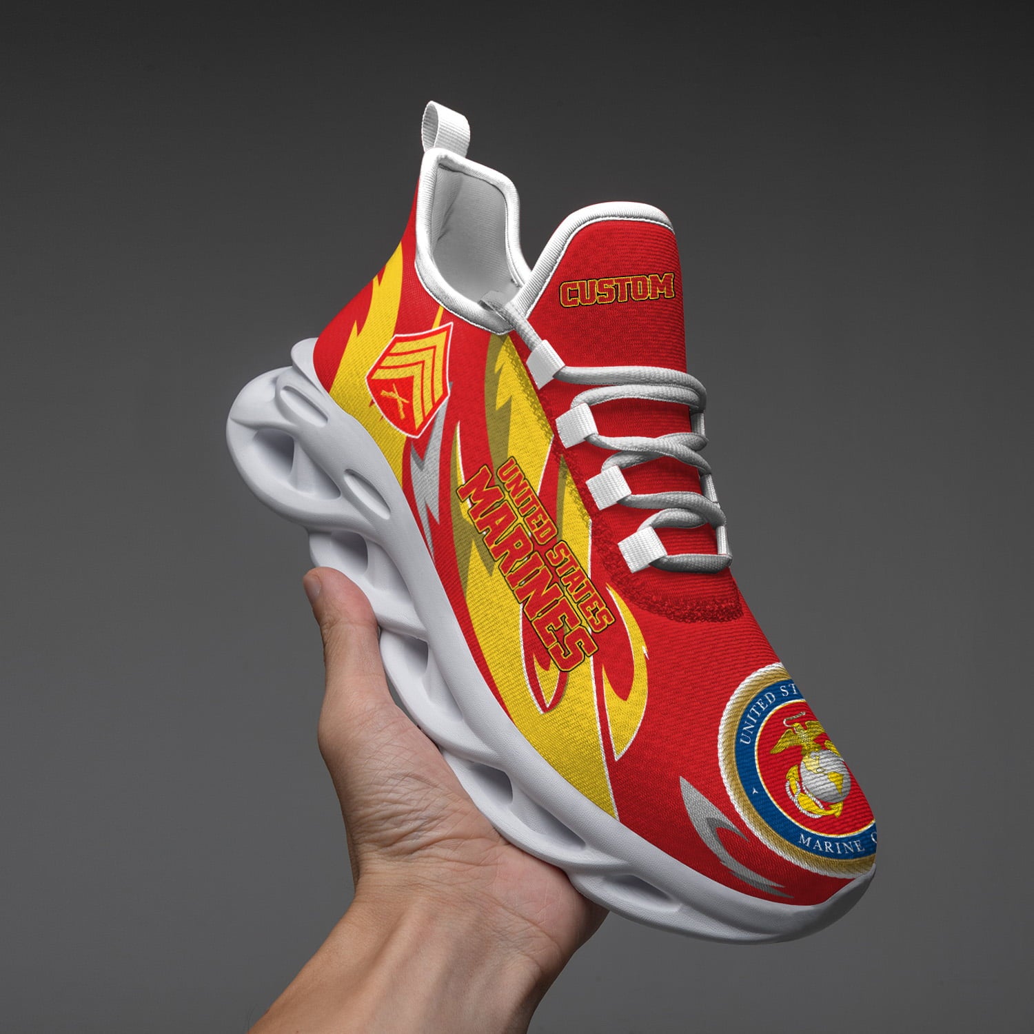 Ideafootwear US Marine Corps Max Soul Shoes Sneakers For Men And Women