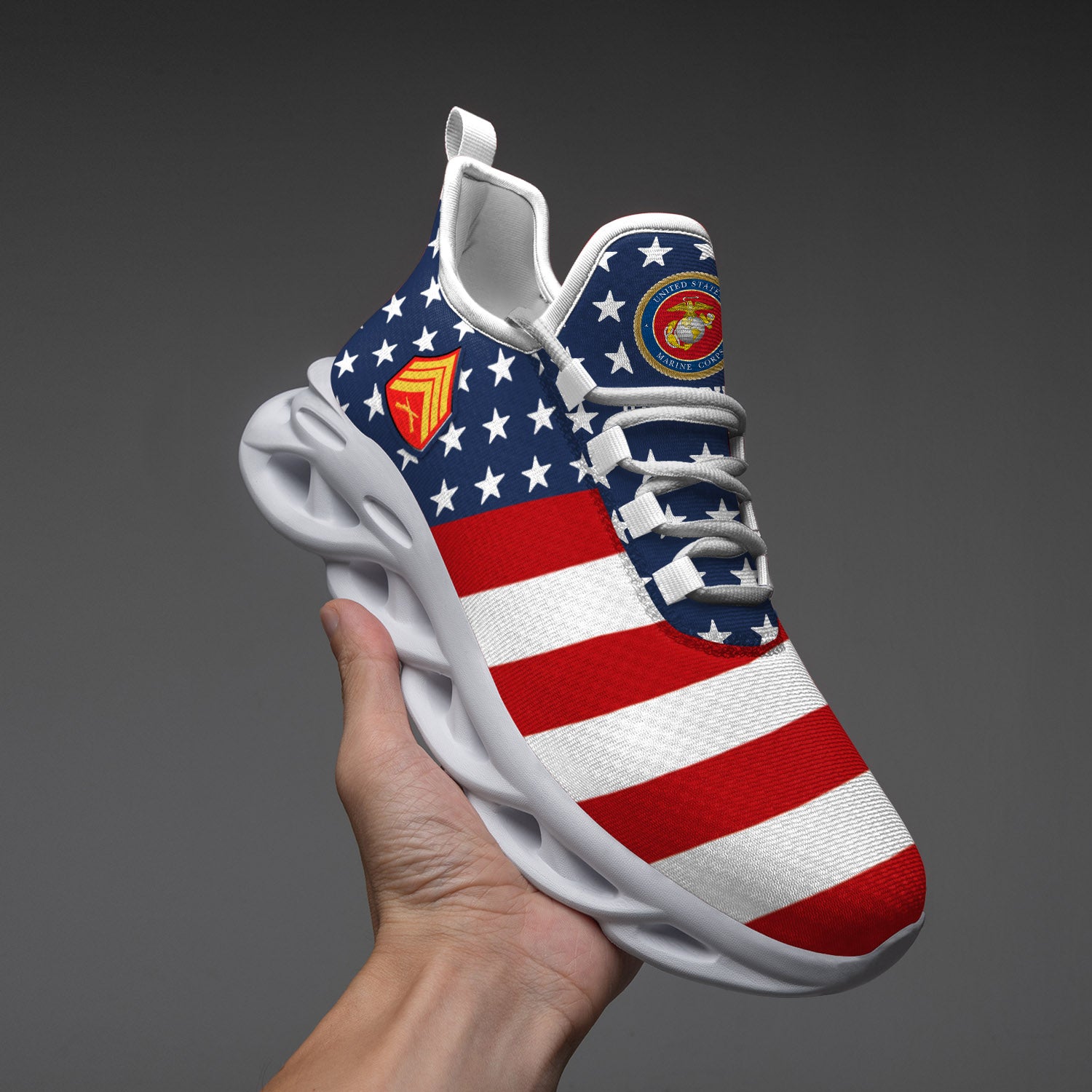 Ideafootwear US Marine Corps Max Soul Shoes Sneakers For Men And Women