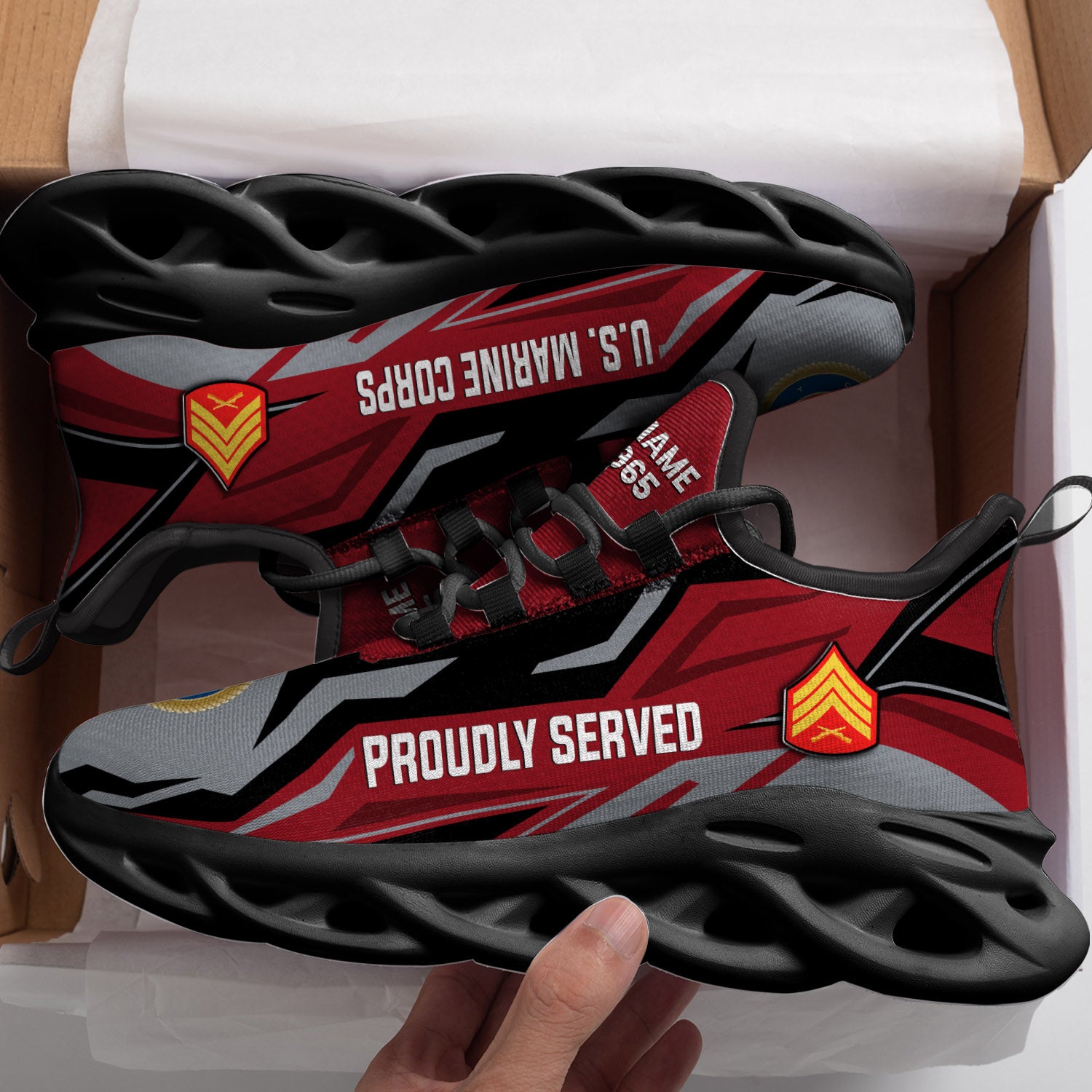 Ideafootwear US Marine Corps Max Soul Shoes Sneakers For Men And Women