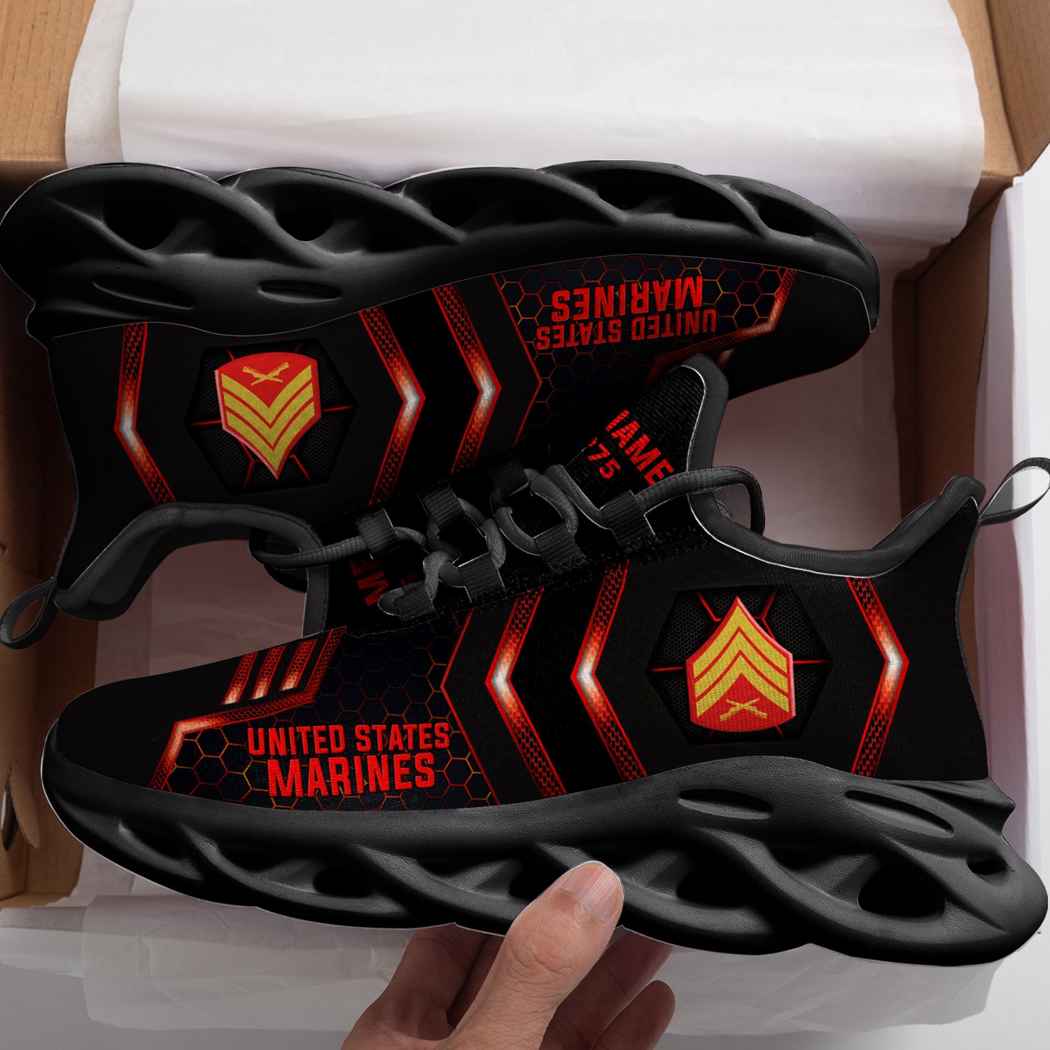 Ideafootwear US Marine Corps Max Soul Shoes Sneakers For Men And Women
