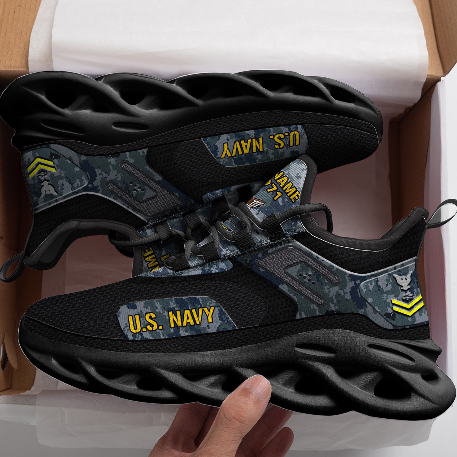 Ideafootwear US Navy Max Soul Shoes Sneakers For Men And Women