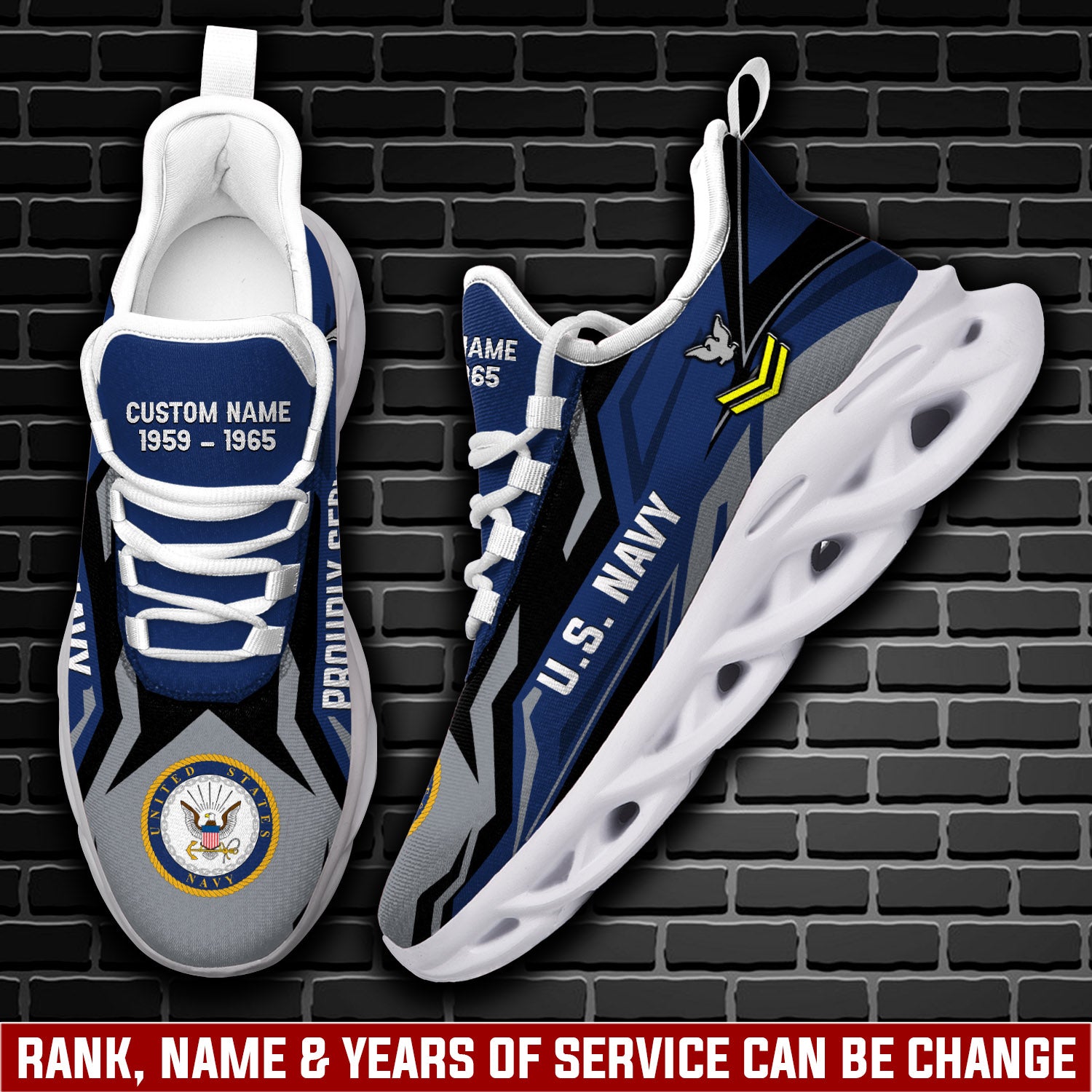 Ideafootwear US Navy Max Soul Shoes Sneakers For Men And Women