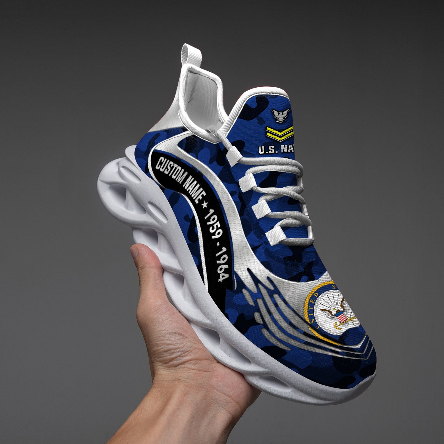 Ideafootwear US Navy Max Soul Shoes Sneakers For Men And Women