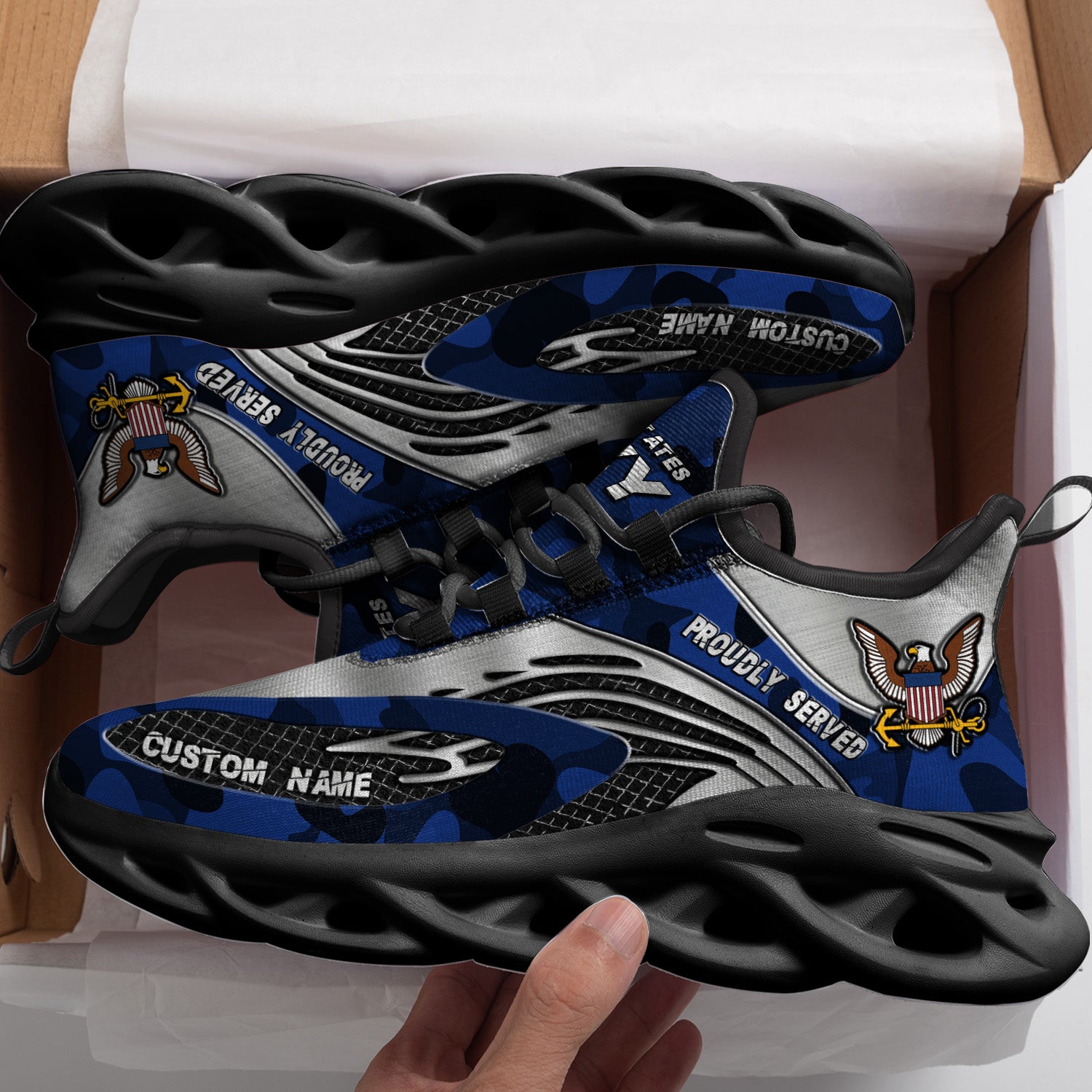 Ideafootwear US Navy Max Soul Shoes Sneakers For Men And Women