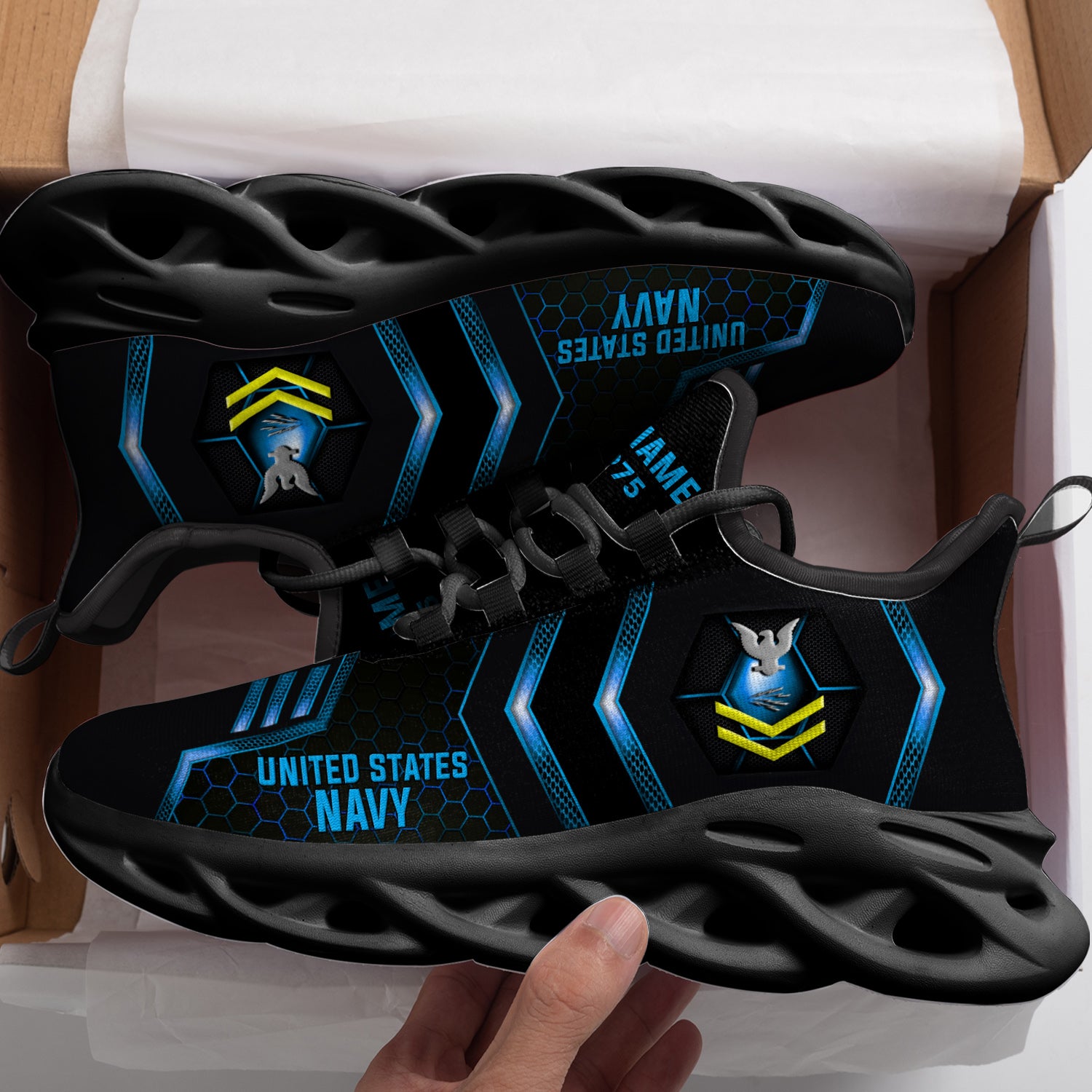 Ideafootwear US Navy Max Soul Shoes Sneakers For Men And Women