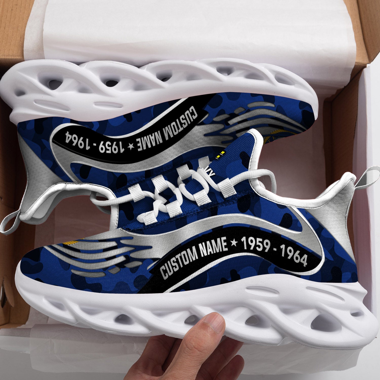 Ideafootwear US Navy Max Soul Shoes Sneakers For Men And Women