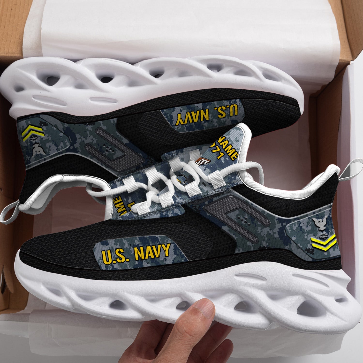 Ideafootwear US Navy Max Soul Shoes Sneakers For Men And Women