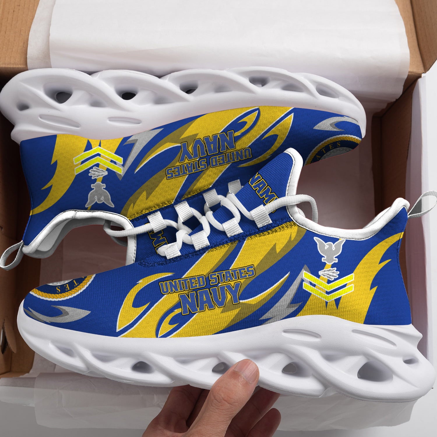 Ideafootwear US Navy Max Soul Shoes Sneakers For Men And Women