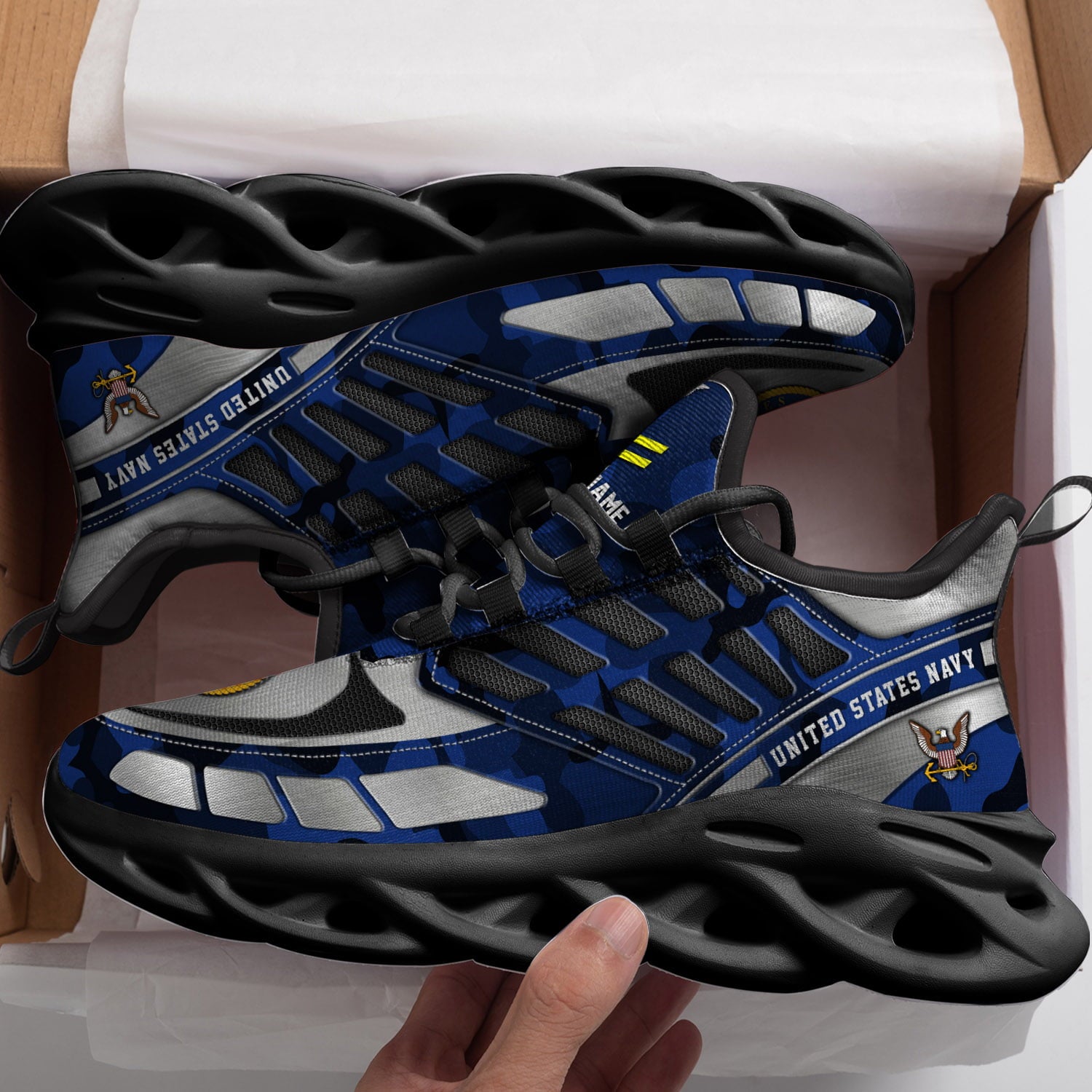 Ideafootwear US Navy Max Soul Shoes Sneakers For Men And Women