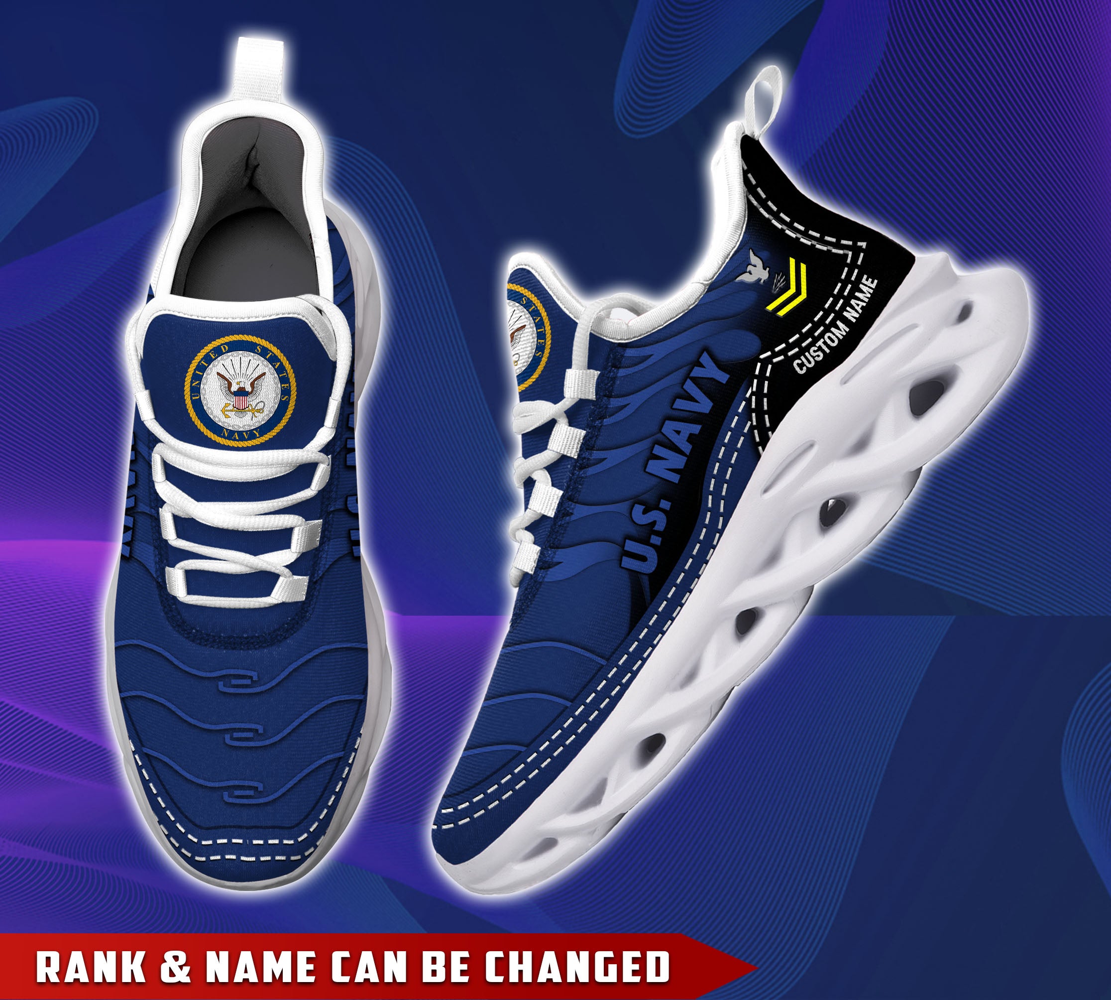 Ideafootwear US Navy Max Soul Shoes Sneakers For Men And Women