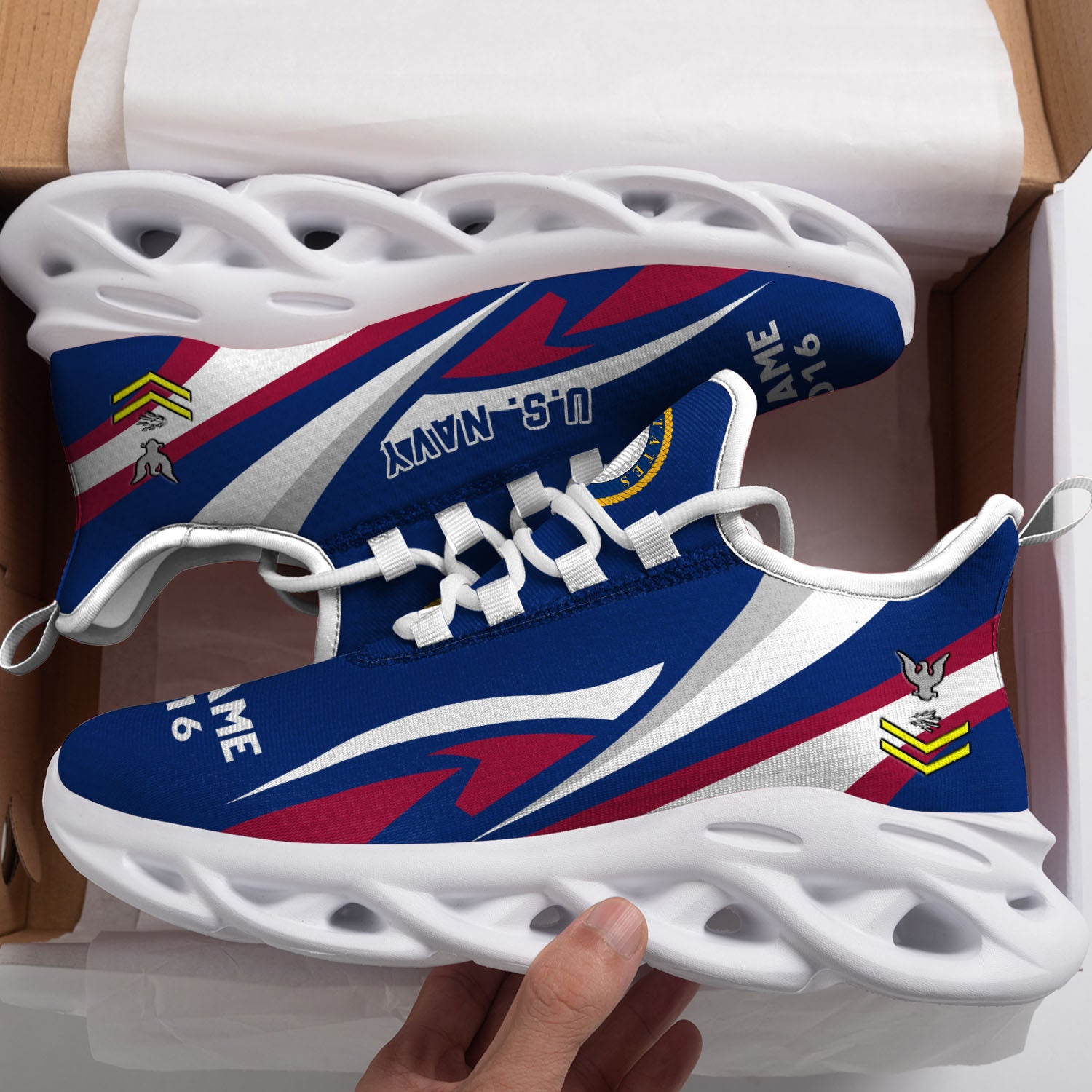 Ideafootwear US Navy Max Soul Shoes Sneakers For Men And Women