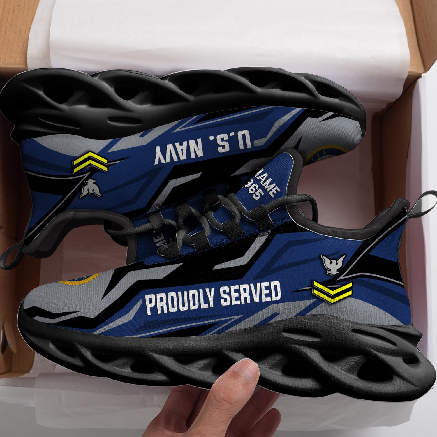 Ideafootwear US Navy Max Soul Shoes Sneakers For Men And Women