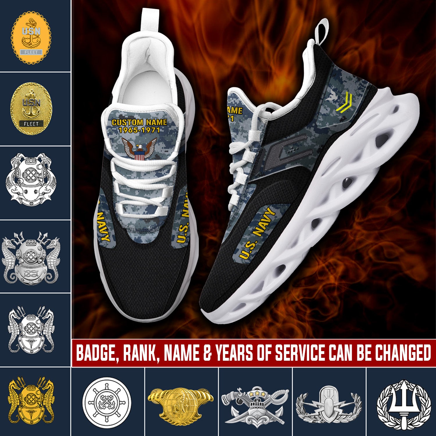 Ideafootwear US Navy Max Soul Shoes Sneakers For Men And Women