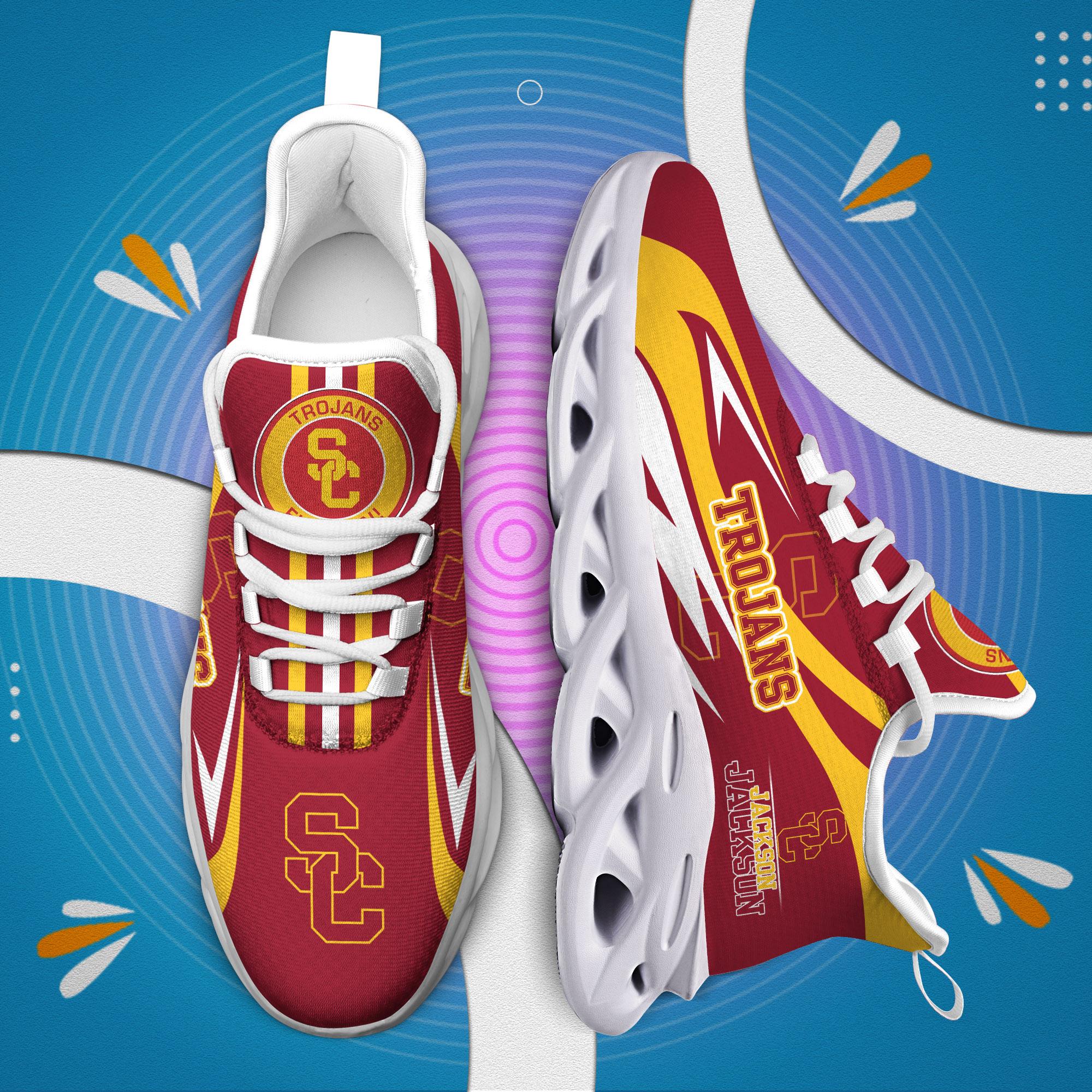 Ideafootwear USC Trojans Max Soul Shoes Sneakers For Men And Women