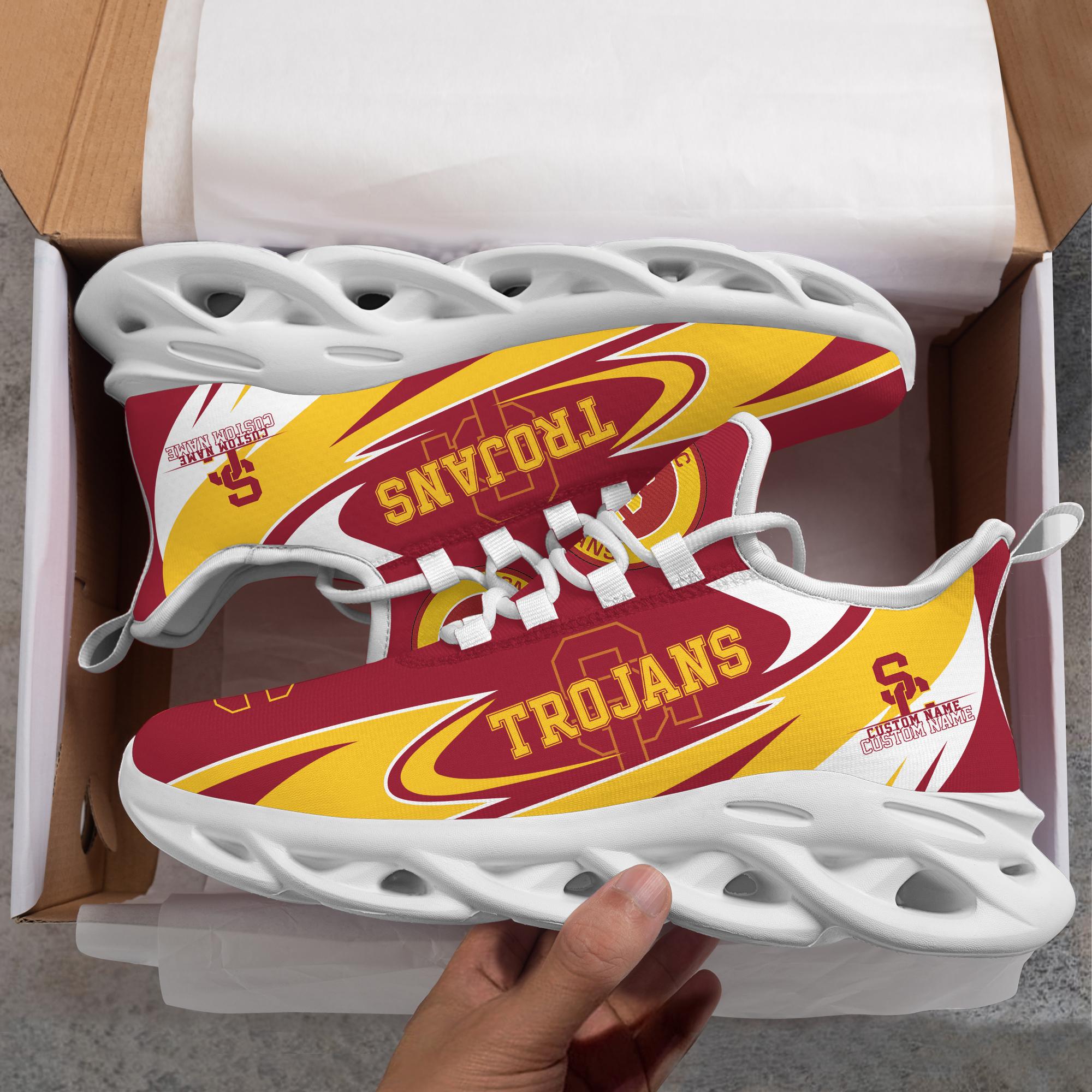 Ideafootwear USC Trojans Max Soul Shoes Sneakers For Men And Women