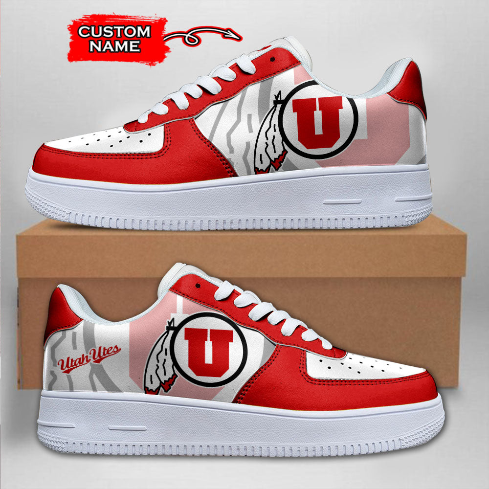 Ideafootwear Utah Utes NCAA Air Low-Top Sneakers Shoes For Men And Women