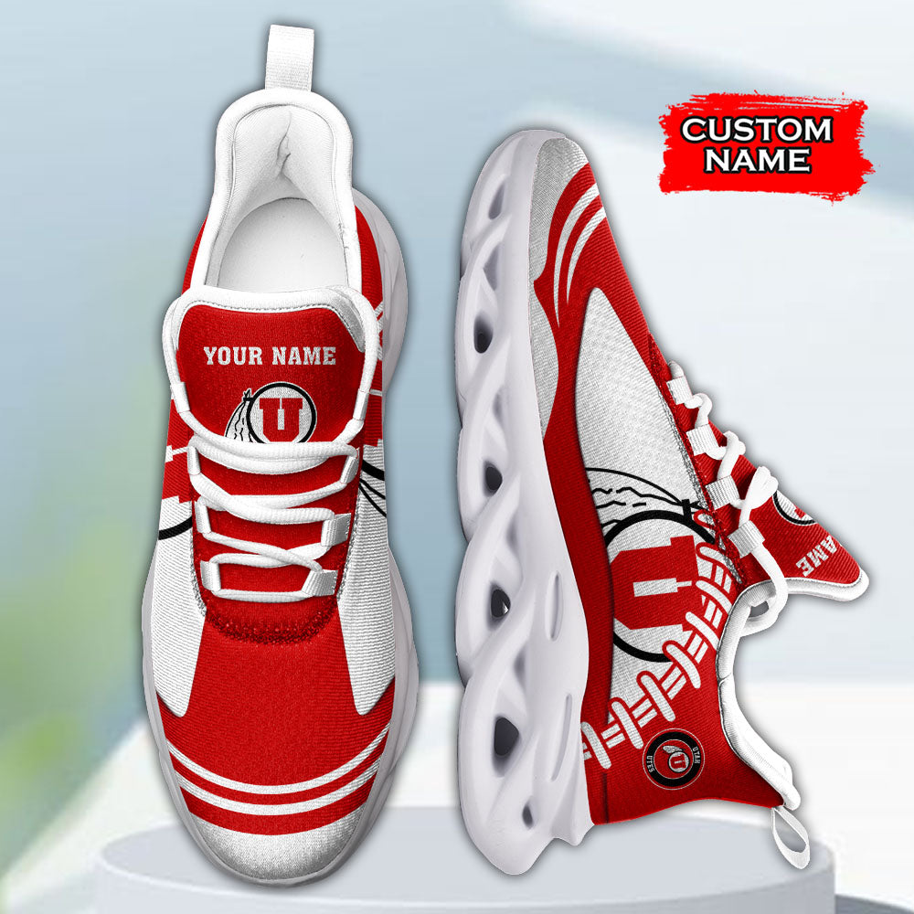 Ideafootwear Utah Utes NCAA Max Soul Shoes Sneakers For Men And Women