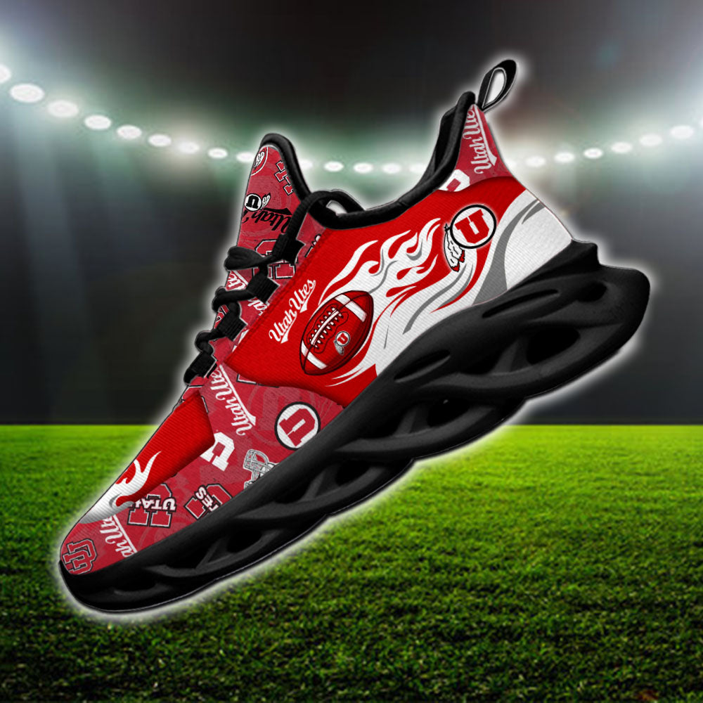 Ideafootwear Utah Utes NCAA Max Soul Shoes Sneakers For Men And Women