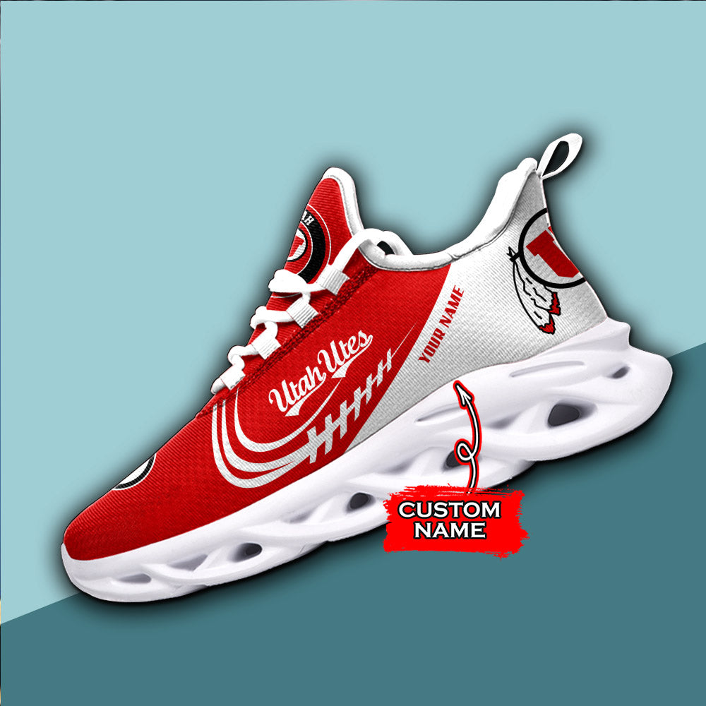 Ideafootwear Utah Utes NCAA Max Soul Shoes Sneakers For Men And Women