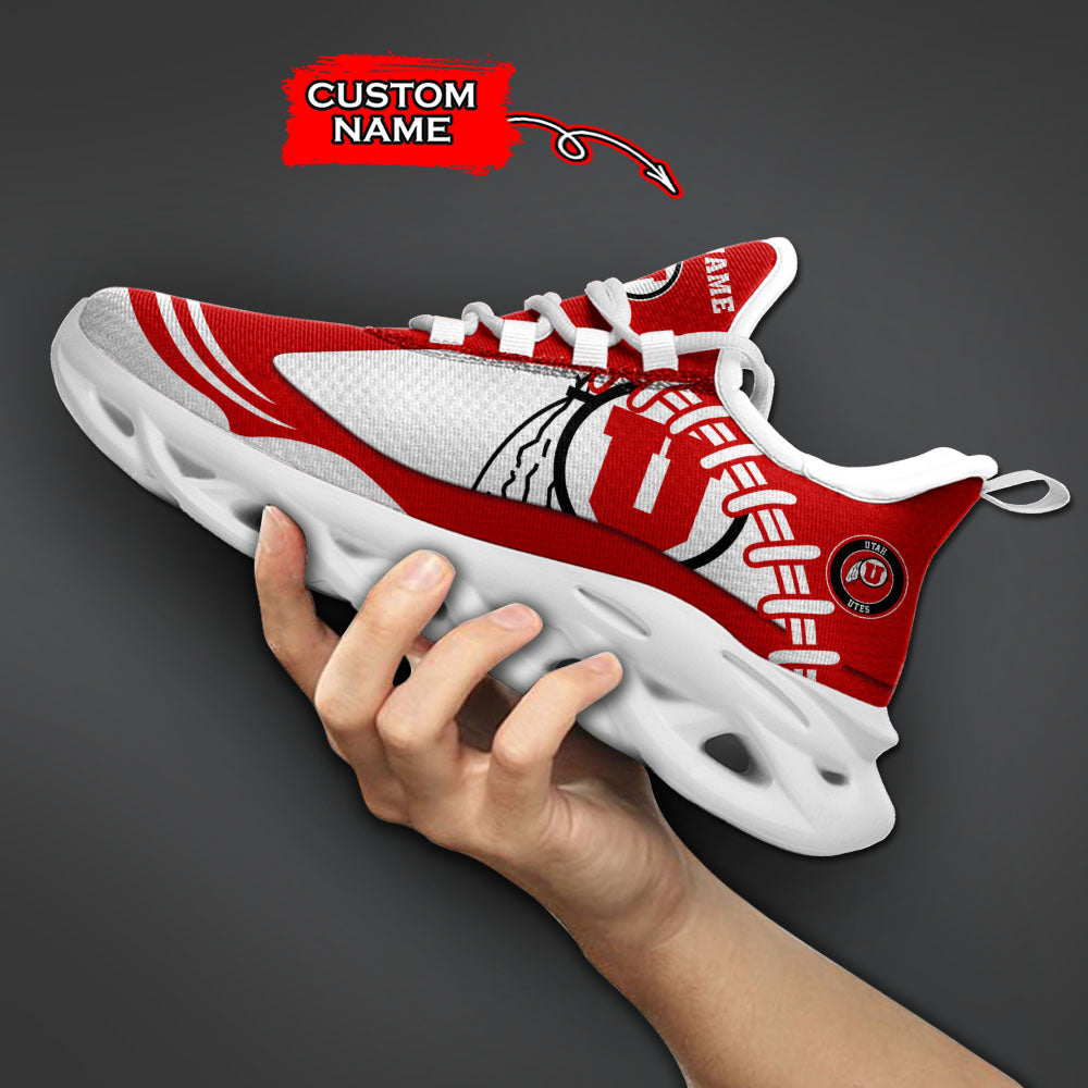 Ideafootwear Utah Utes NCAA Max Soul Shoes Sneakers For Men And Women