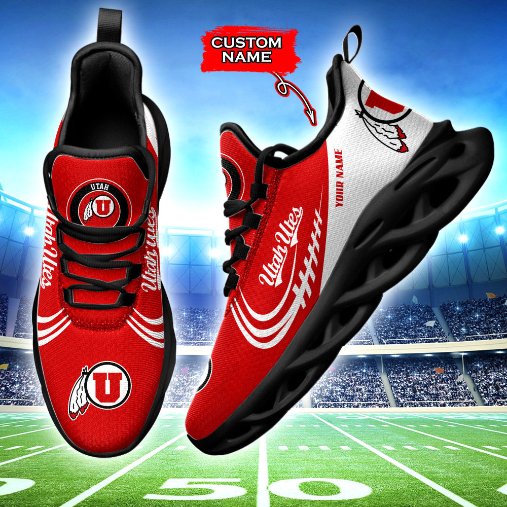 Ideafootwear Utah Utes NCAA Max Soul Shoes Sneakers For Men And Women