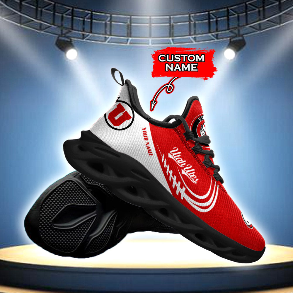 Ideafootwear Utah Utes NCAA Max Soul Shoes Sneakers For Men And Women